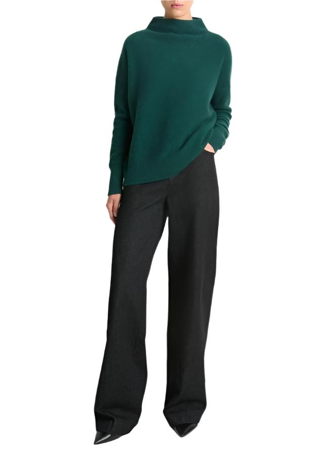 Plush Cashmere Funnel Neck Sweater