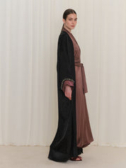 Abaya with Embroidered Sleeves
