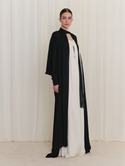 Black Abaya with Tassel Detail