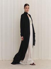 Black Abaya with Tassel Detail
