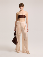 SEQUINED POWDER PANTS