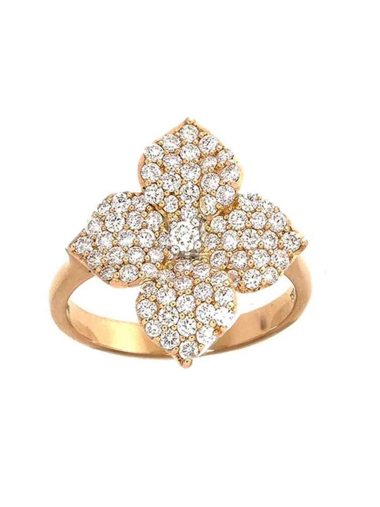 p18k sm flower ring
