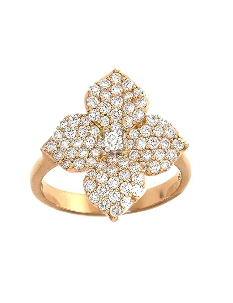 p18k sm flower ring