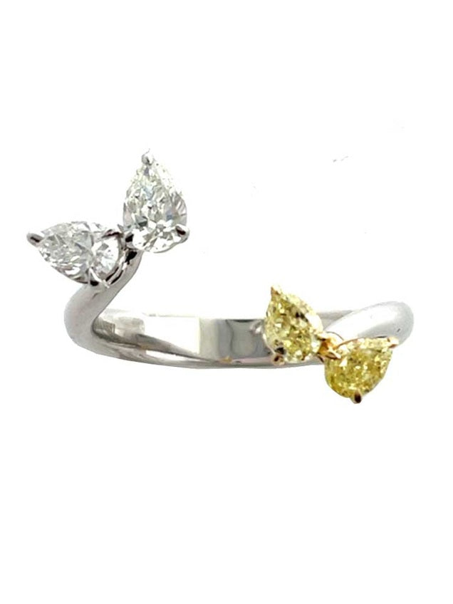 Y ps dia 0.77/w ps dia 0.81/y-w18k ring