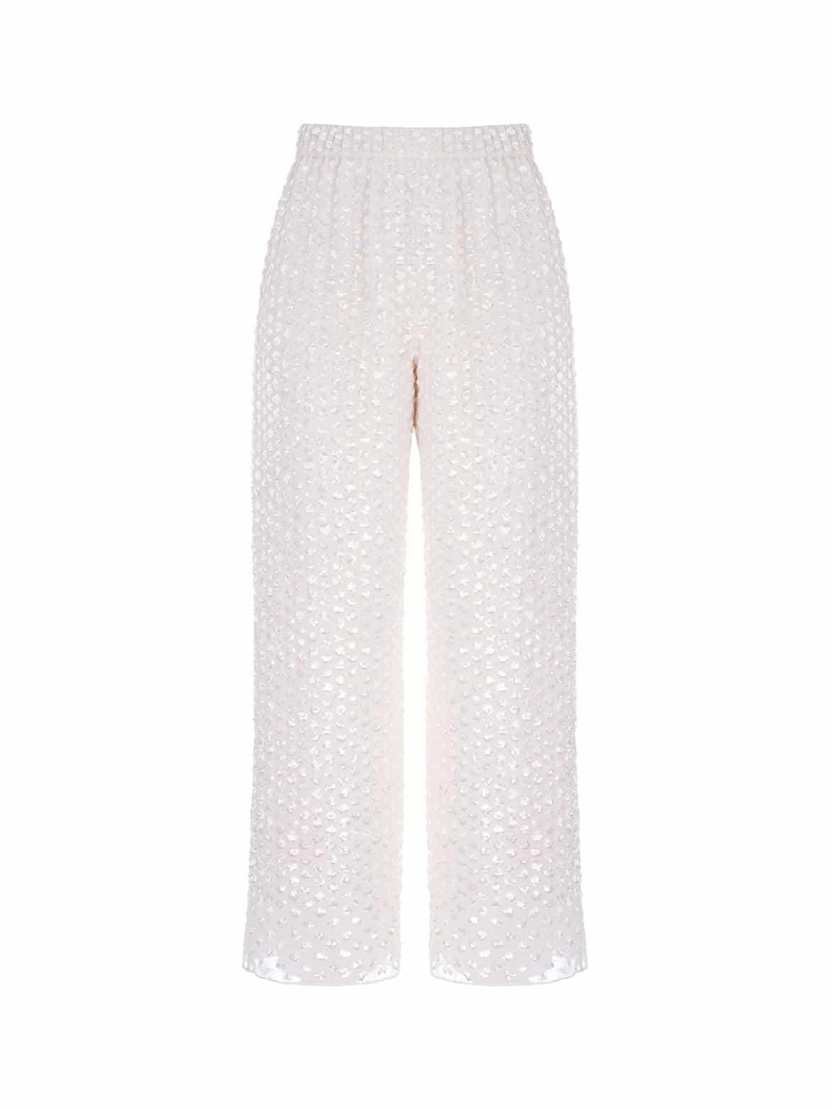 Raindrop gloss trousers