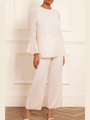 Raindrop gloss trousers