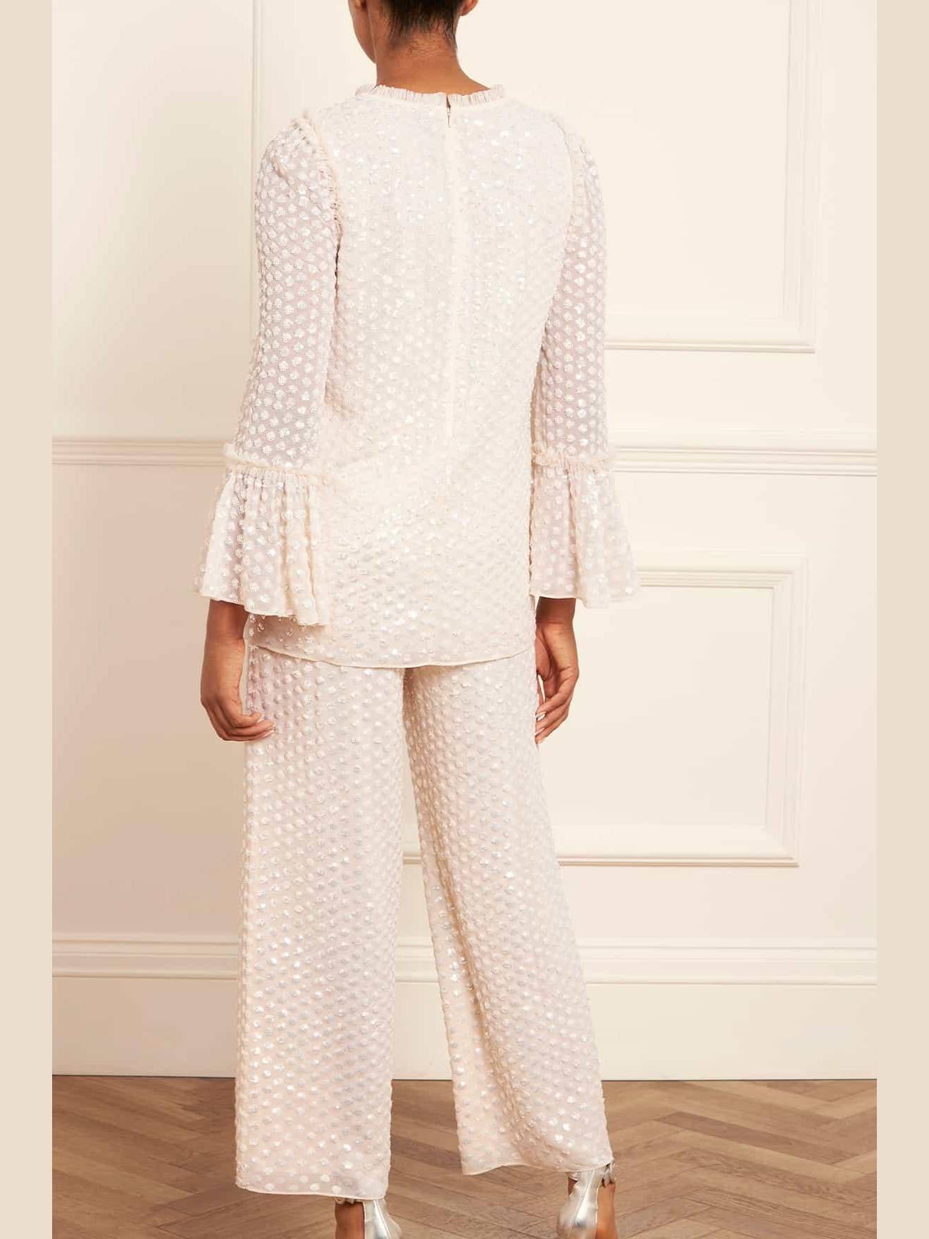 Raindrop gloss trousers