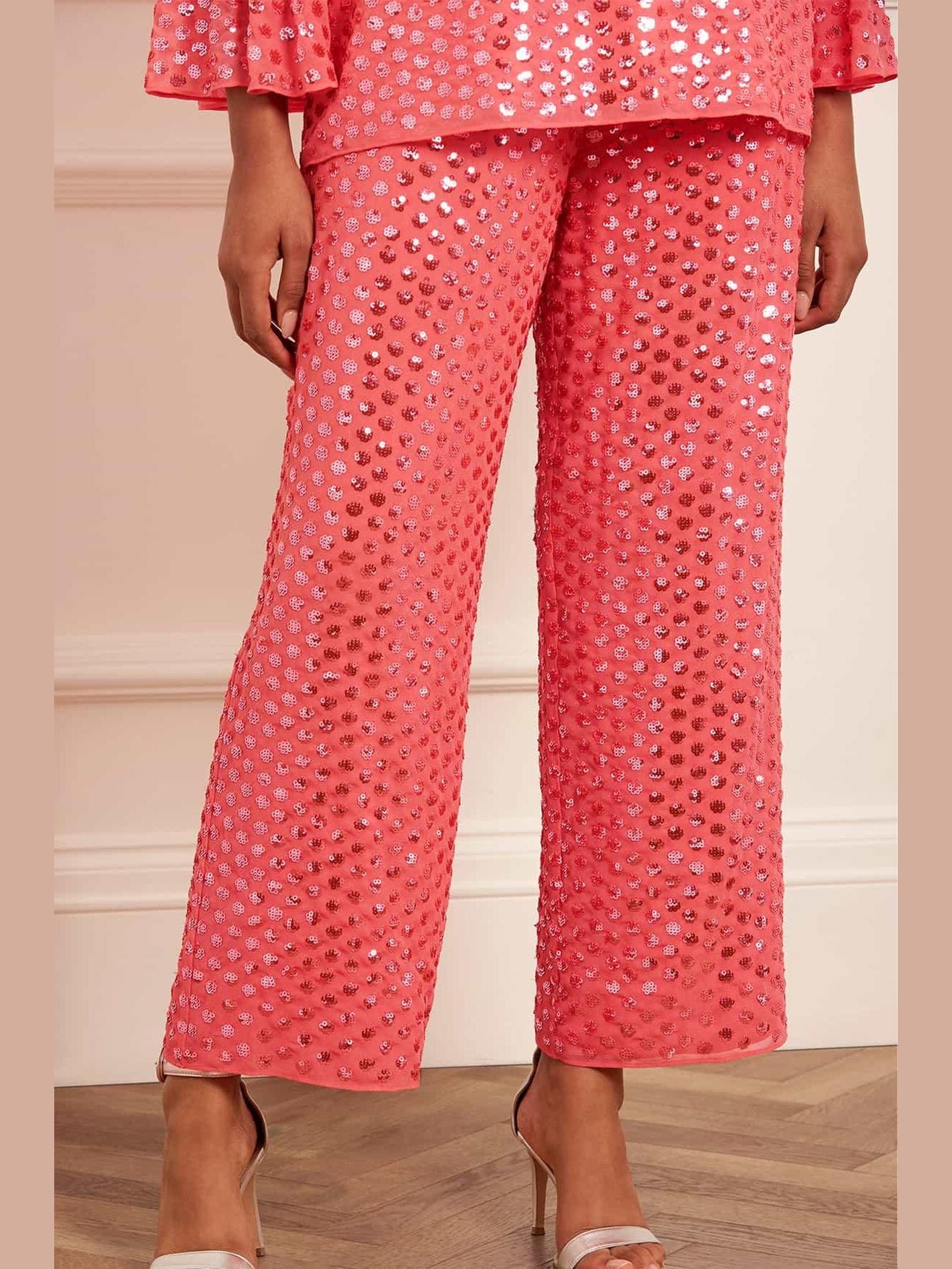 Raindrop gloss trousers
