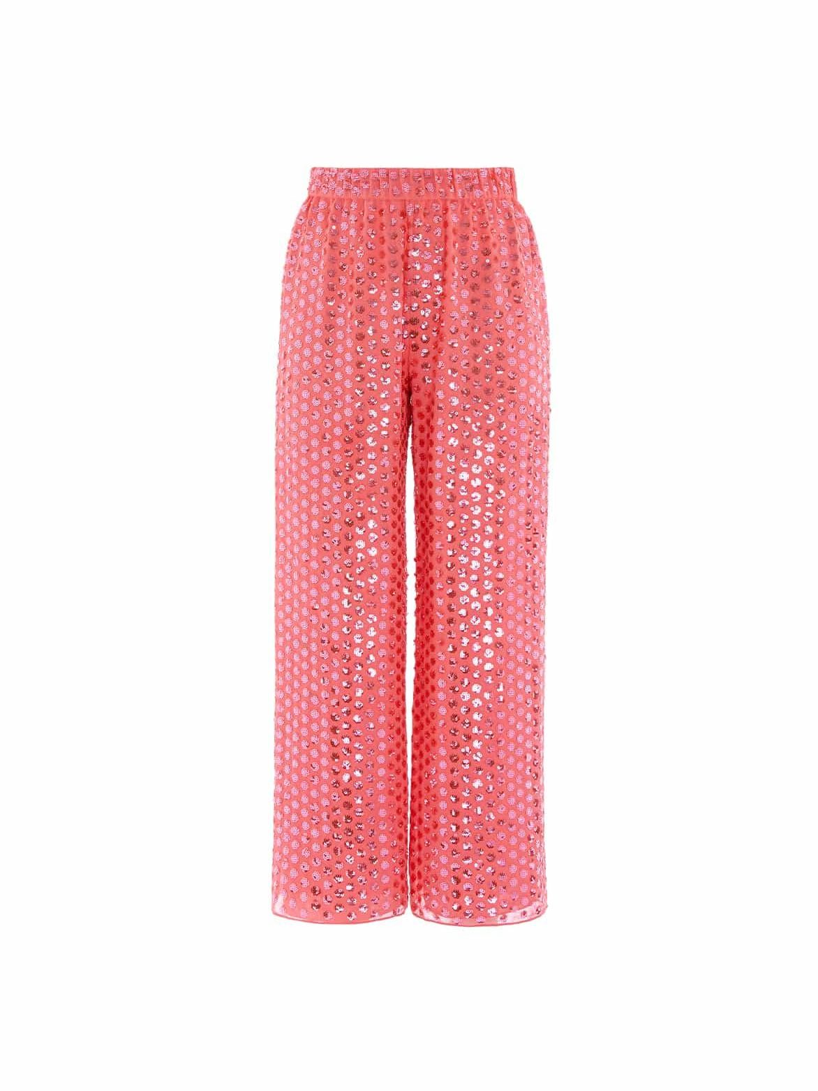 Raindrop gloss trousers