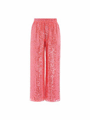 Raindrop gloss trousers