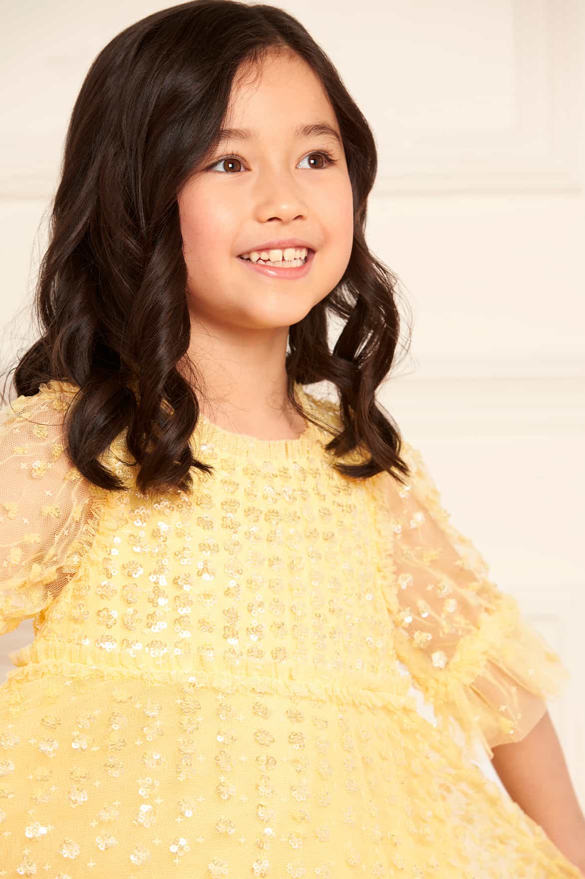 RAINDROP SEQUIN KIDS DRESS