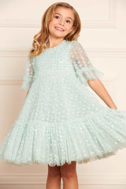 RAINDROP SEQUIN KIDS DRESS