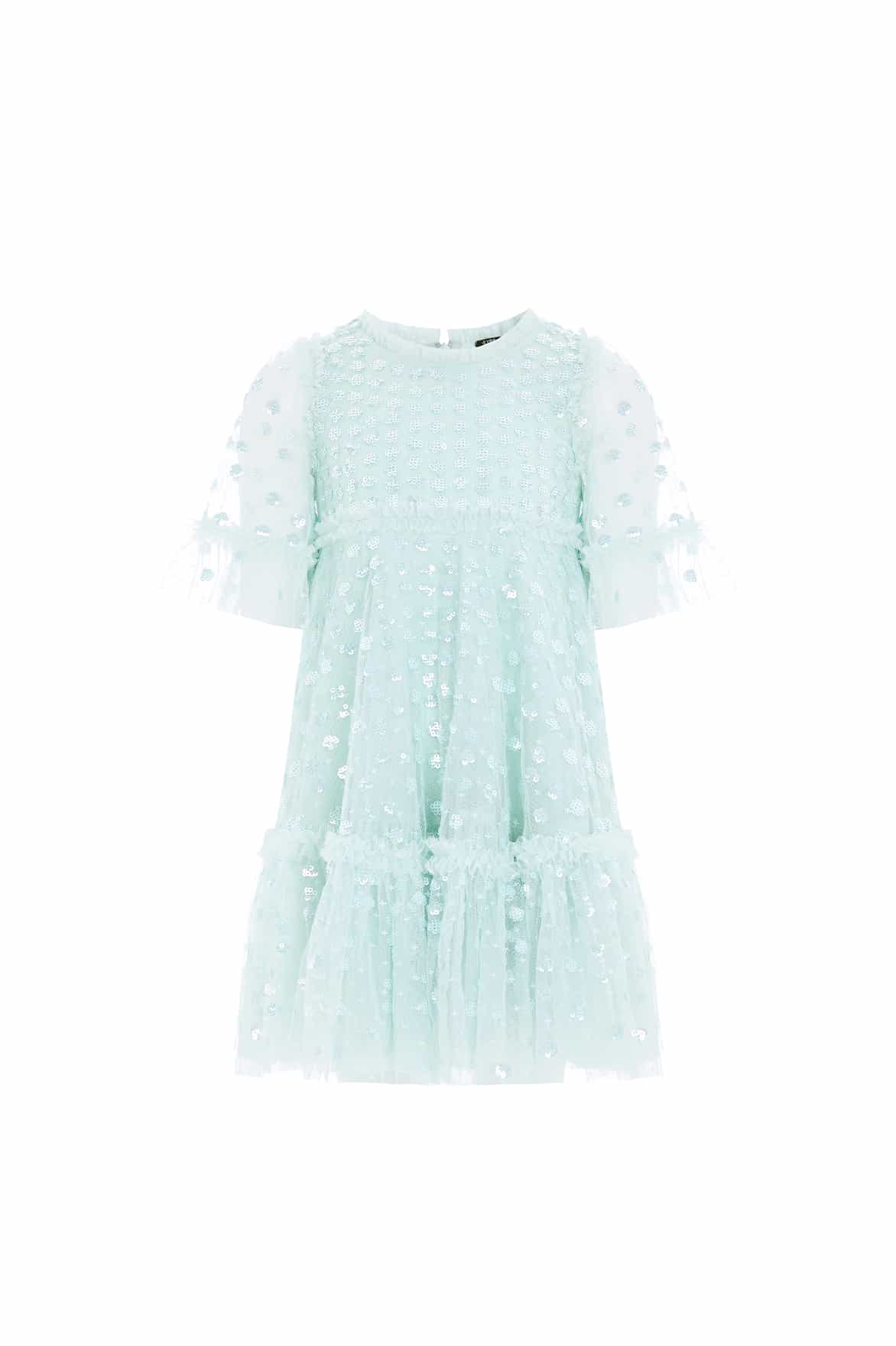 RAINDROP SEQUIN KIDS DRESS