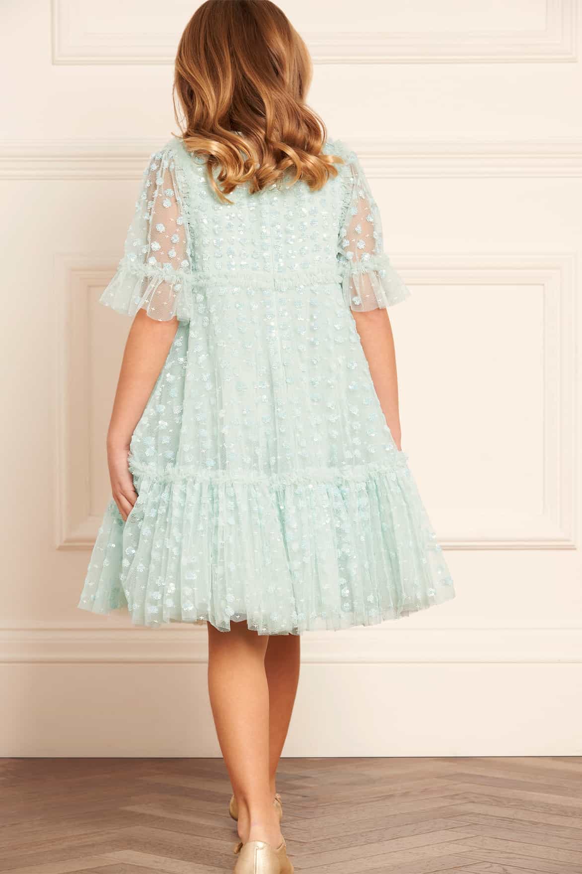 RAINDROP SEQUIN KIDS DRESS