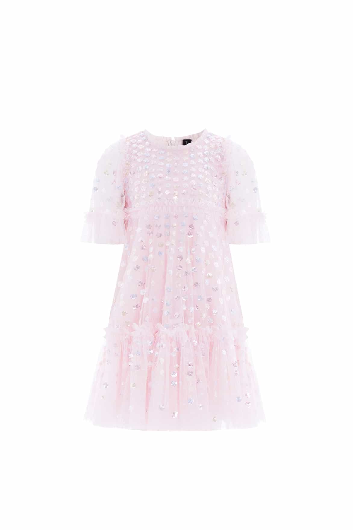 RAINDROP SEQUIN KIDS DRESS