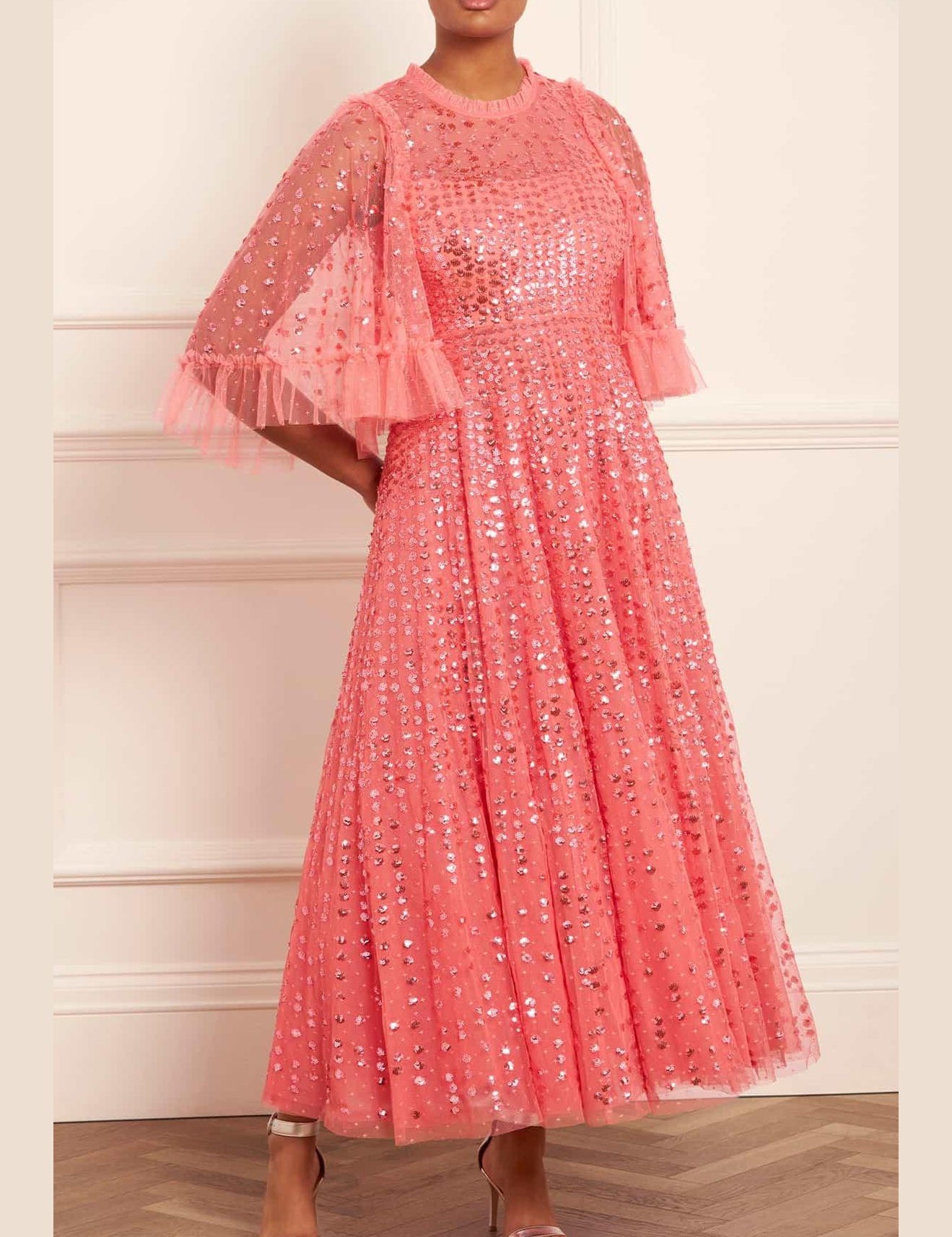 RAINDROPSHORTSLEEVEANKLEGOWN-ANKLEGOWN-PINKSKY-NEEDLE_THREAD-1.jpg
