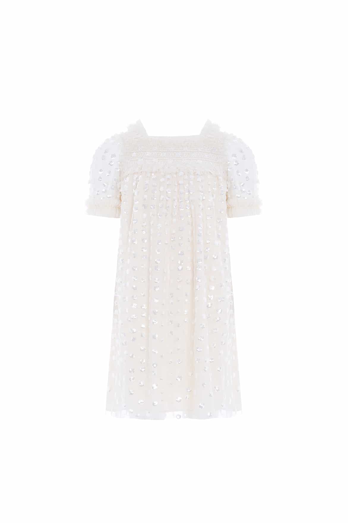 RAINDROP SMOCKED KIDS DRESS