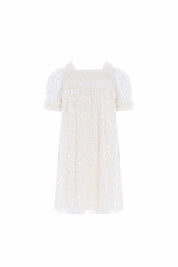 RAINDROP SMOCKED KIDS DRESS