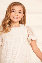 RAINDROP SMOCKED KIDS DRESS