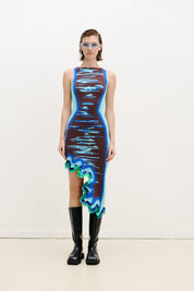 Robin reversible wavy dress with sequins