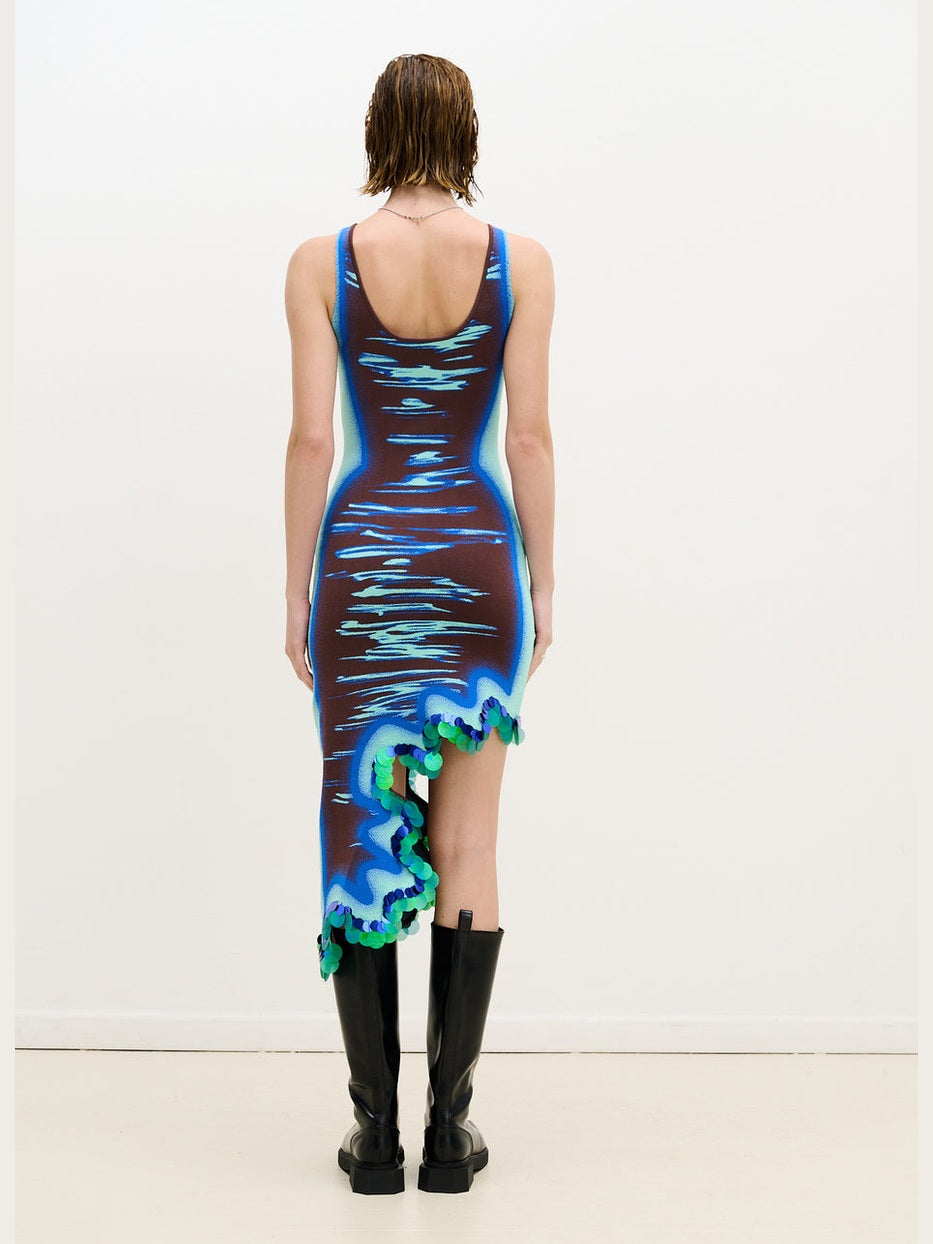 Robin reversible wavy dress with sequins