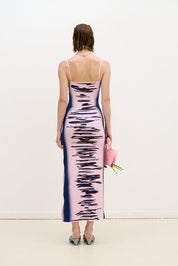 Iris ocean print maxi tank dress