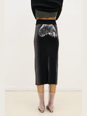 Coley flashlight reflective midi skirt