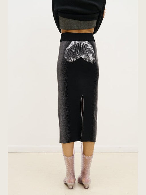Coley flashlight reflective midi skirt
