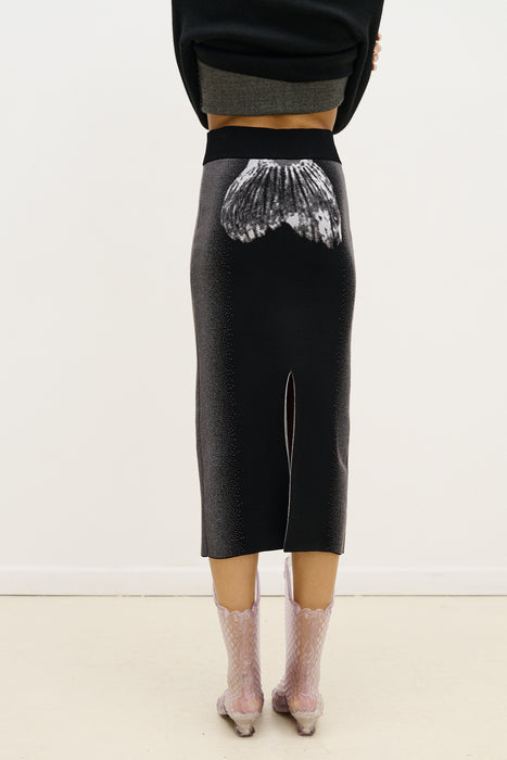 Coley flashlight reflective midi skirt