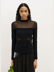 Blenny long sleeve sheer pullover