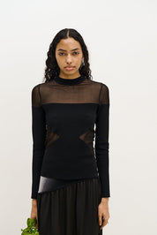 Blenny long sleeve sheer pullover
