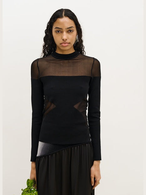 Blenny long sleeve sheer pullover
