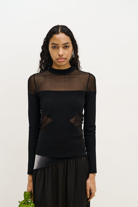 Blenny long sleeve sheer pullover