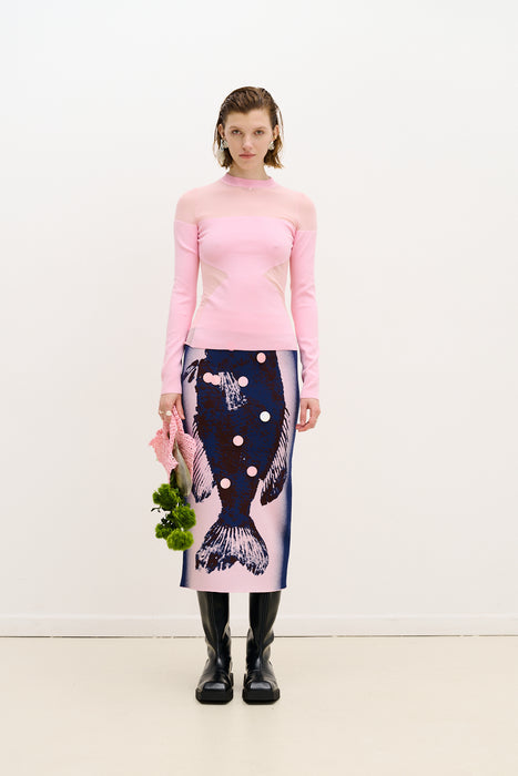 Blenny long sleeve sheer pullover