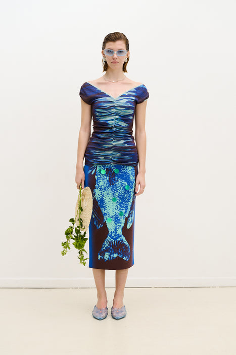 Mahi lake print tank top