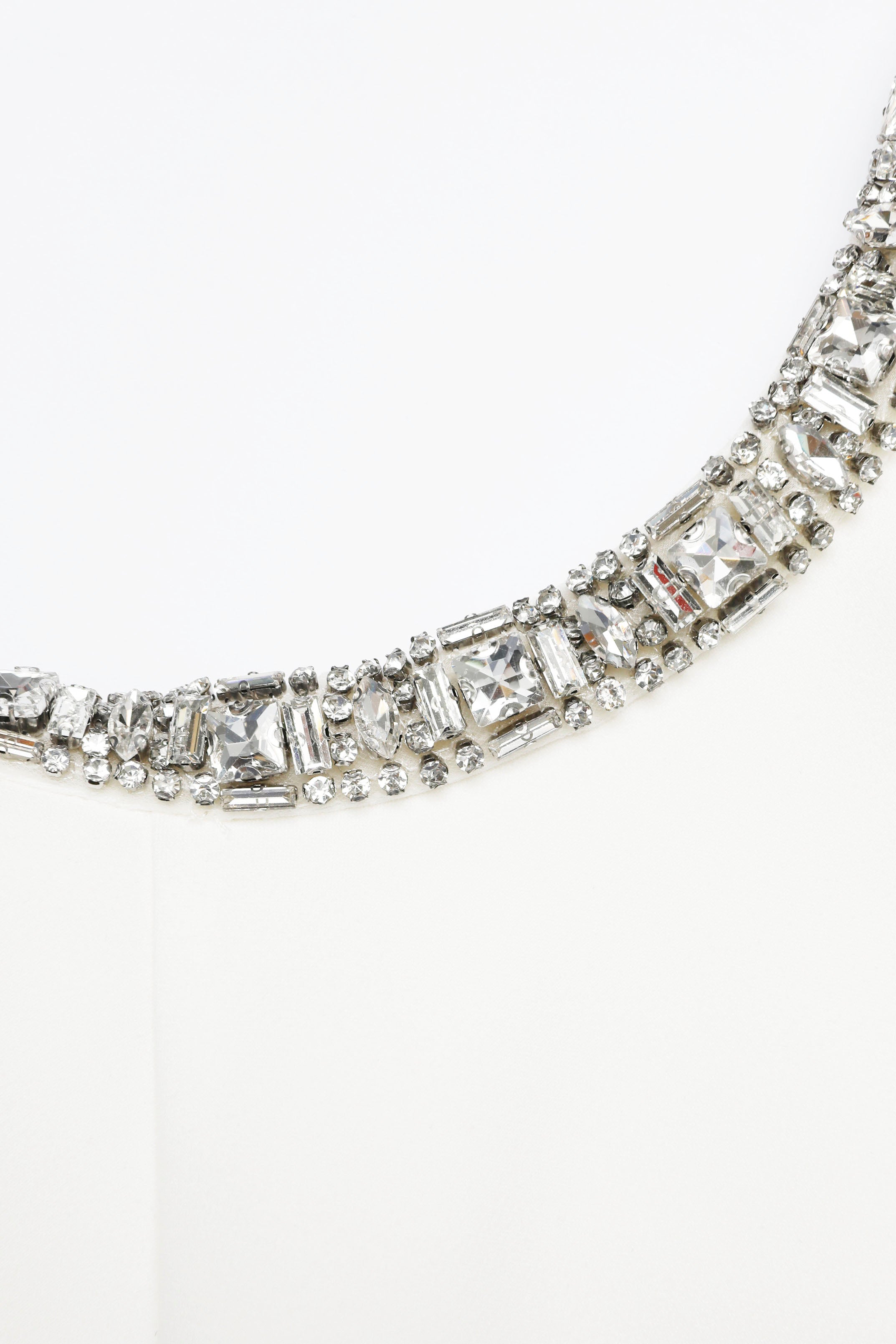 CRYSTAL NECKLINE CREPE CAPE GOWN