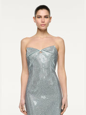 Origami drape bust diamante gown