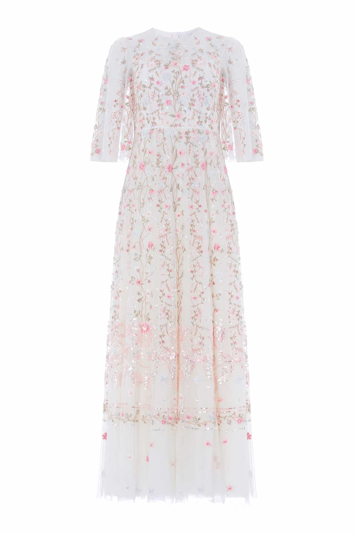 Rococo ribbon round neck gown