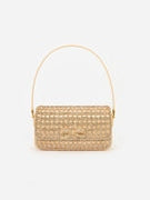 Gold crystal baguette bag