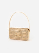 Gold crystal baguette bag