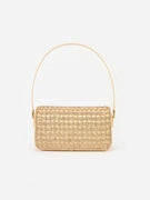 Gold crystal baguette bag