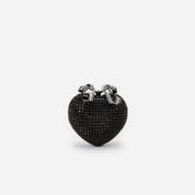 BLACK CRYSTAL HEART CLUTCH