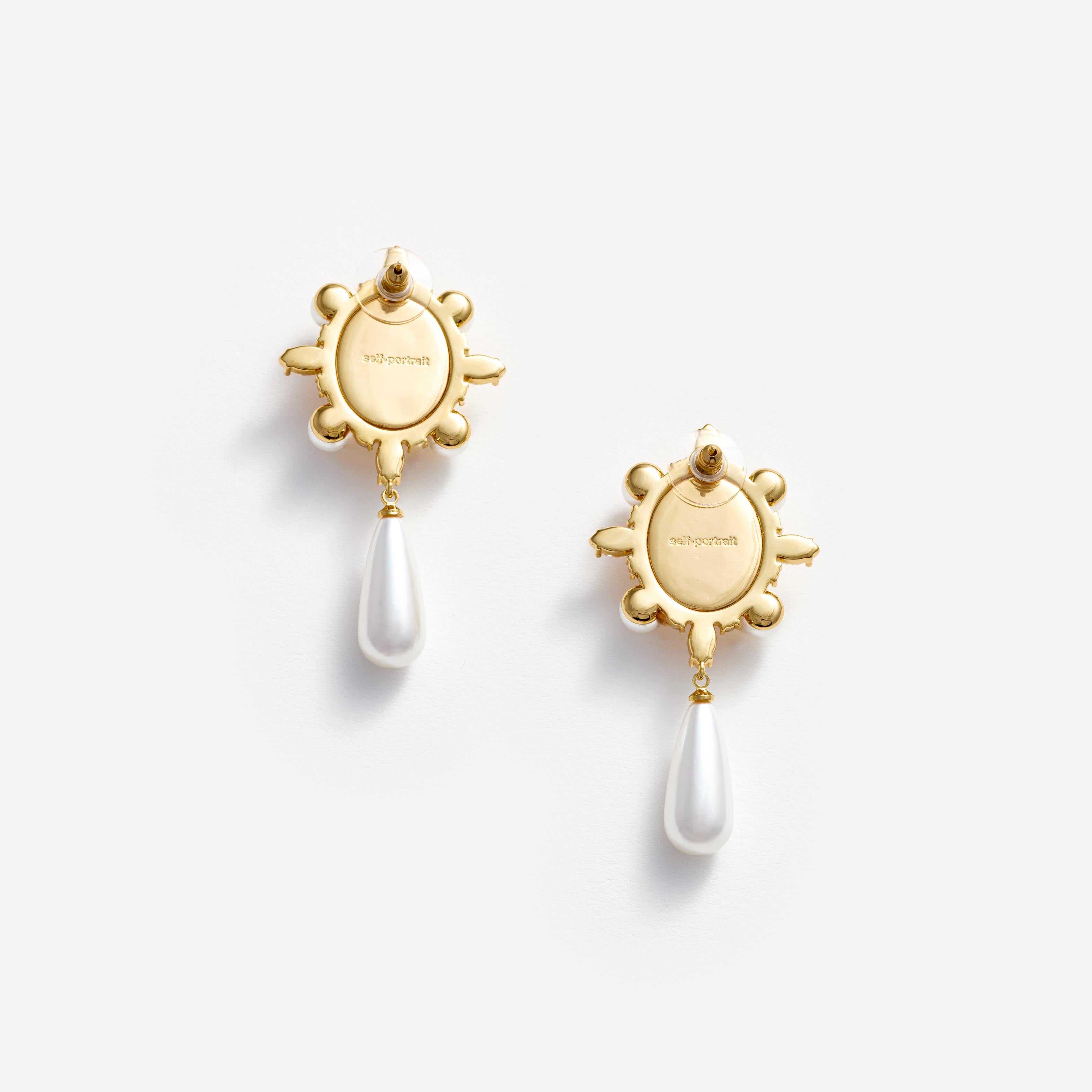 GOLD PEARL DROPLET EARRINGS