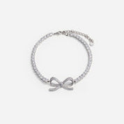 DIAMANTE BOW TENNIS CHOKER