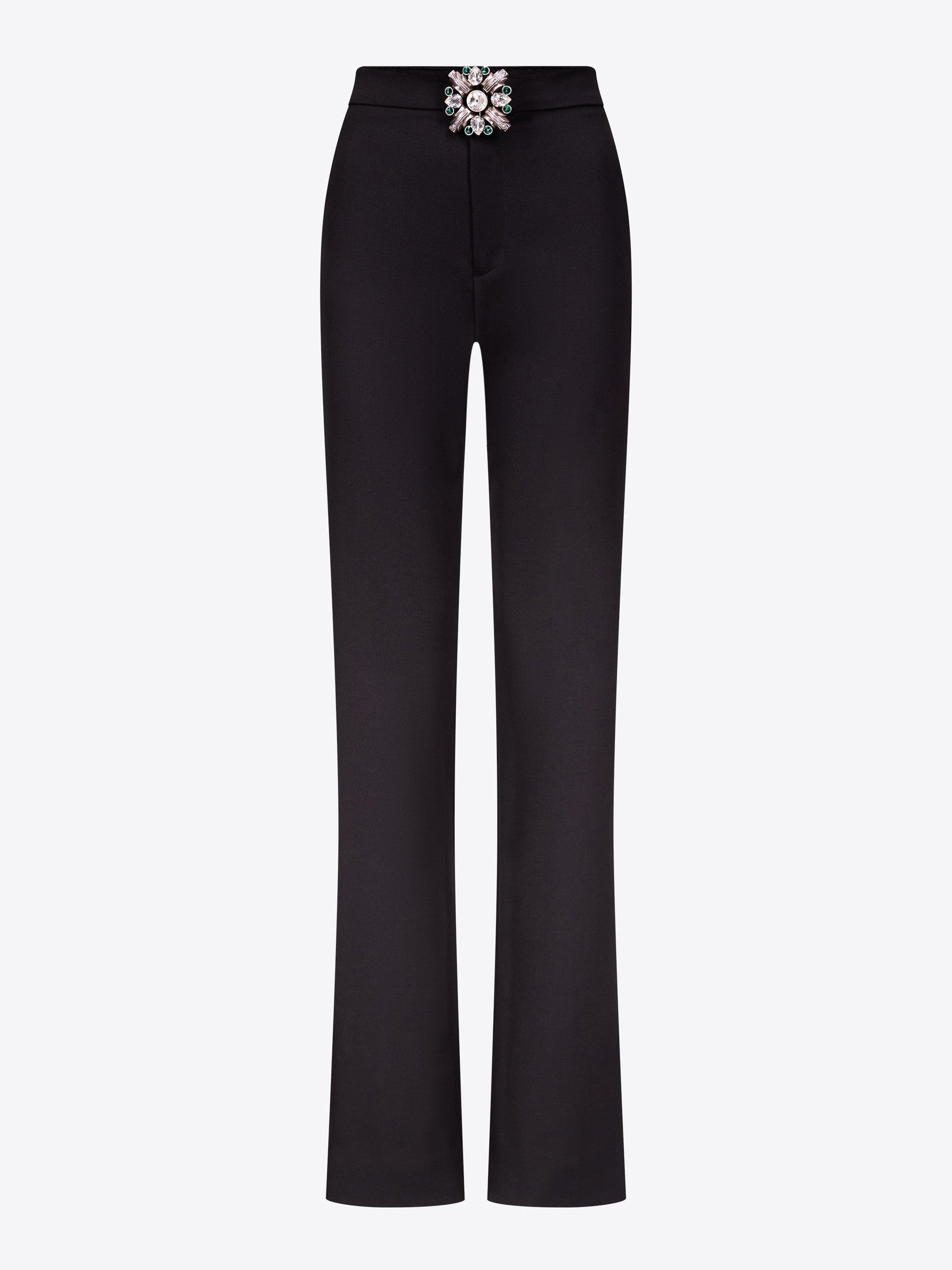 Crystal brooch trouser