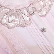 PINK PLEATED GEORGETTE MIDI DRESS