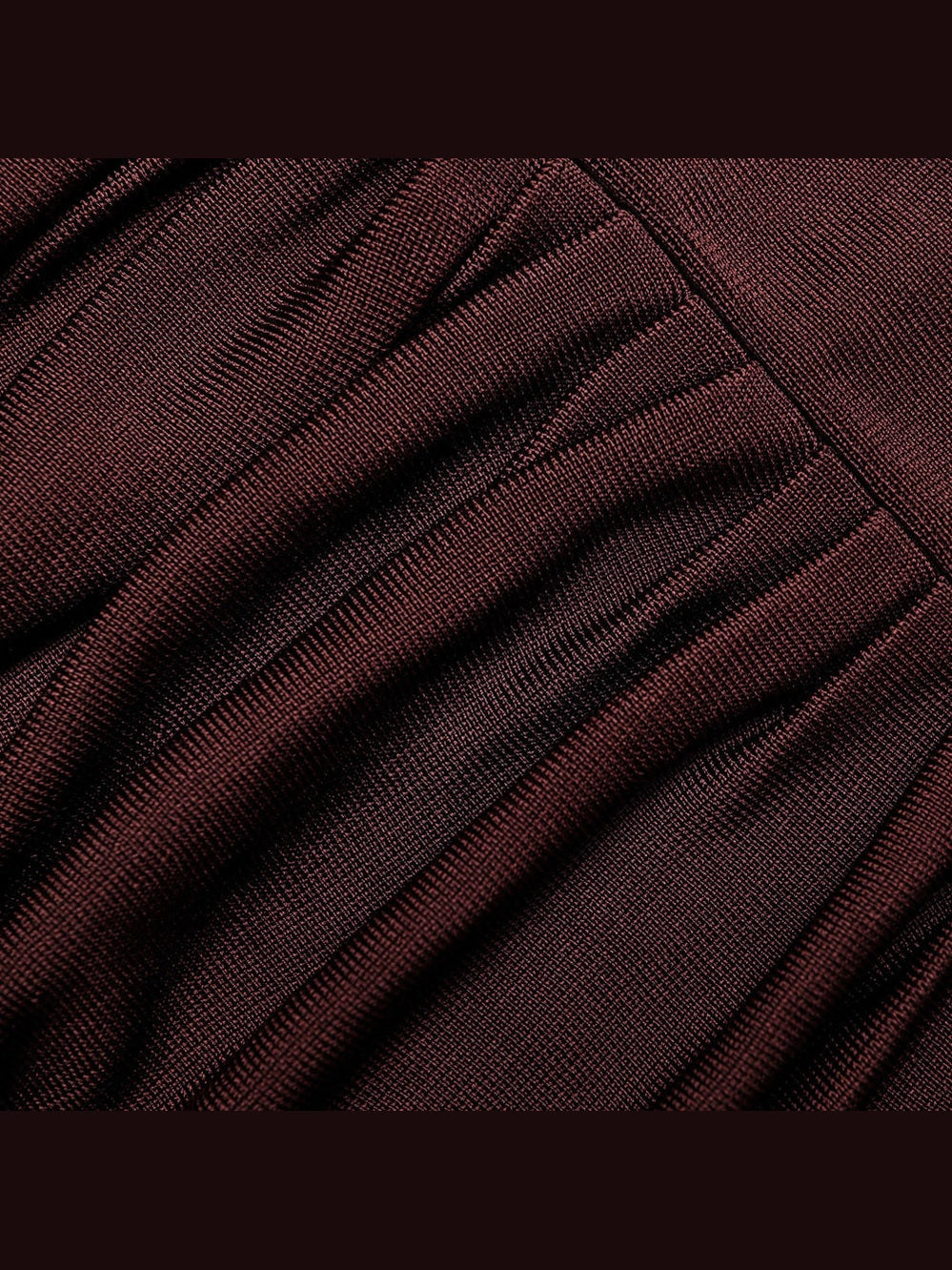 Brown draped knit midi dress