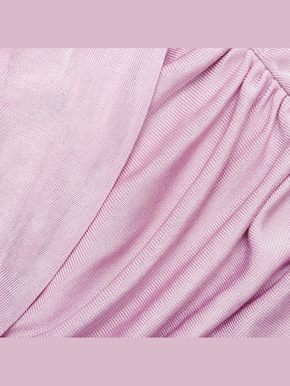 Pink cotton draped knit midi dress