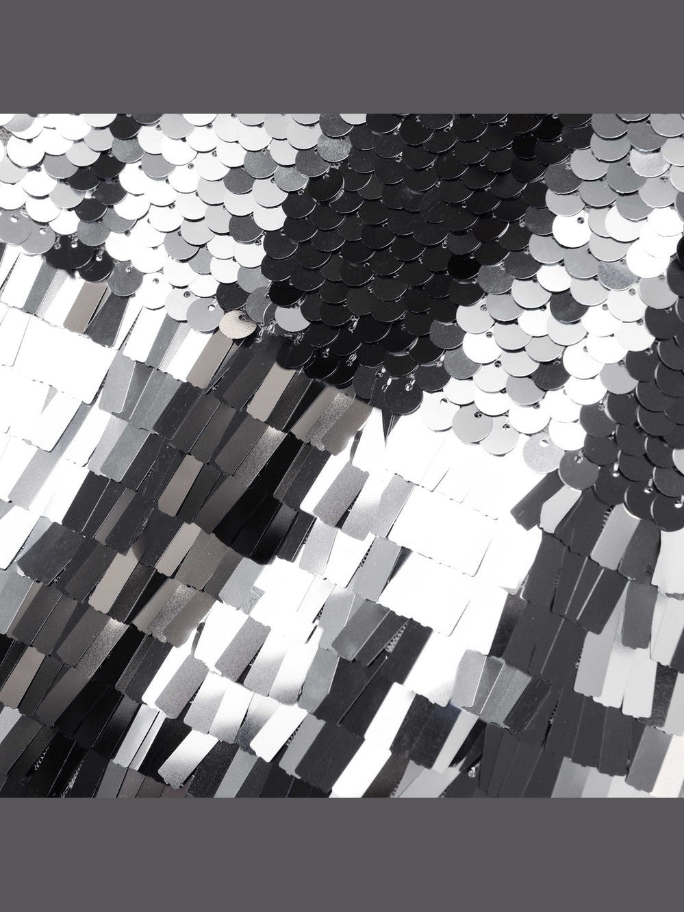 Silver gradient sequin midi dress