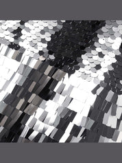 Silver gradient sequin midi dress